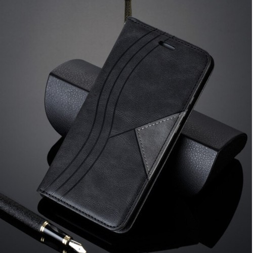 Peňaženkové kožené puzdro čierne na Apple iPhone 11 