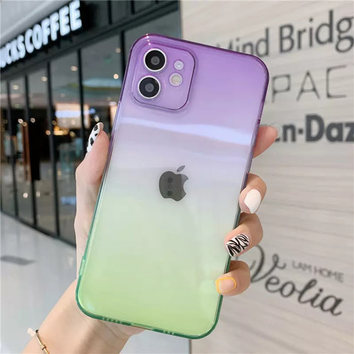 Obal na mobil - fialovozelený - iPhone 12