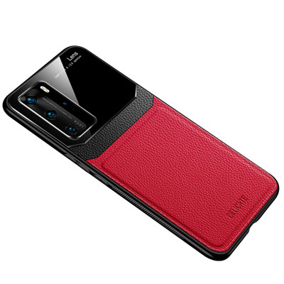 Kožený obal dizajnový červený na Samsung Galaxy A51 