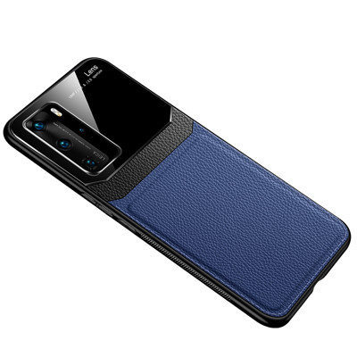 Kožený obal dizajnový modrý na Samsung Galaxy A51 