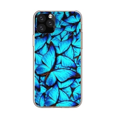 Silikónový obal - Modré motýle na Apple iPhone 12 mini 