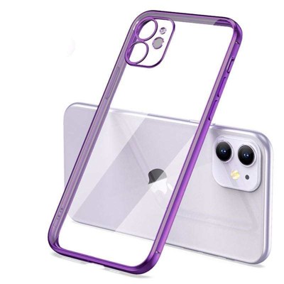 Obal na mobil - fialový rámik - iPhone 12