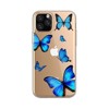 Priehľadný obal - Modré motýle na Apple iPhone 12 mini 