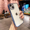 Obal na mobil - modrý rámik - iPhone 13 Pro
