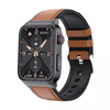 Pánske hodinky - NESTTI smart watch E500 eko koža hnedá