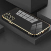 Obal na mobil - čierny so zlatým rámikom - Samsung Galaxy S21