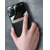 Kožený obal dizajnový čierny na Samsung Galaxy A71 