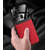 Kožený obal dizajnový červený na Apple iPhone 12 / 12 Pro 